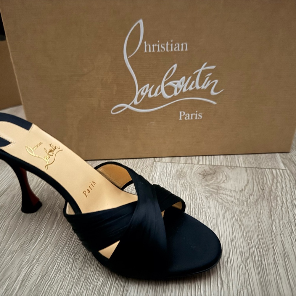 Christian Louboutin Black Crisscross Heels